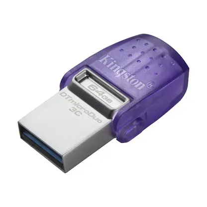 KINGSTON DataTraveler MicroDuo3C 64GB USB3.2 flash drive s OTG (konektor Type-A a konektor Type-C USB)