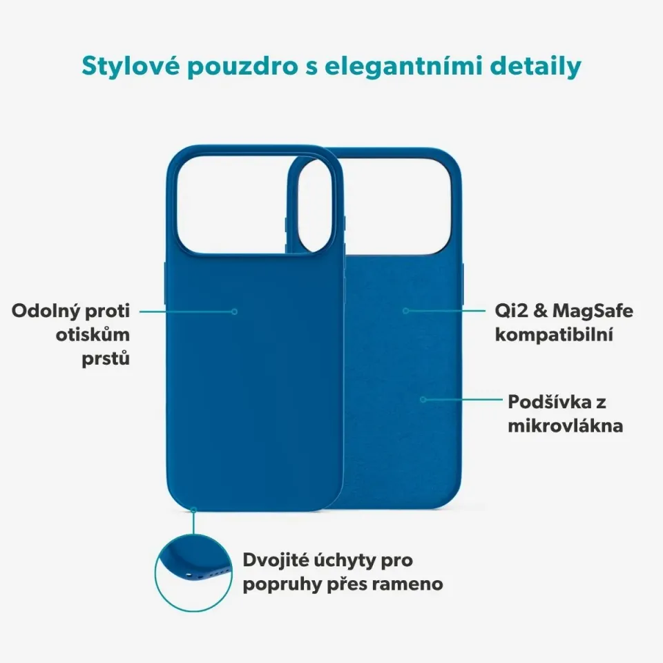 Epico Silicone Mag+ Case iPhone 17 Pro/18 Pro modrá