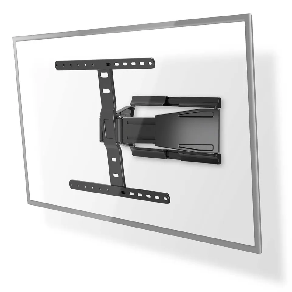 NEDIS nástěnný TV držák/ 43 - 90"/ nosnost 50 kg/ náklon -15 - 3°/ otočný -30 - 30°/ Full Motion/ ocel/ černý