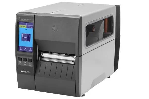 Zebra ZT231 – průmyslová tiskárna štítků 4", termotransfer, 300 dpi, dotykový displej, Ethernet, odlepovač