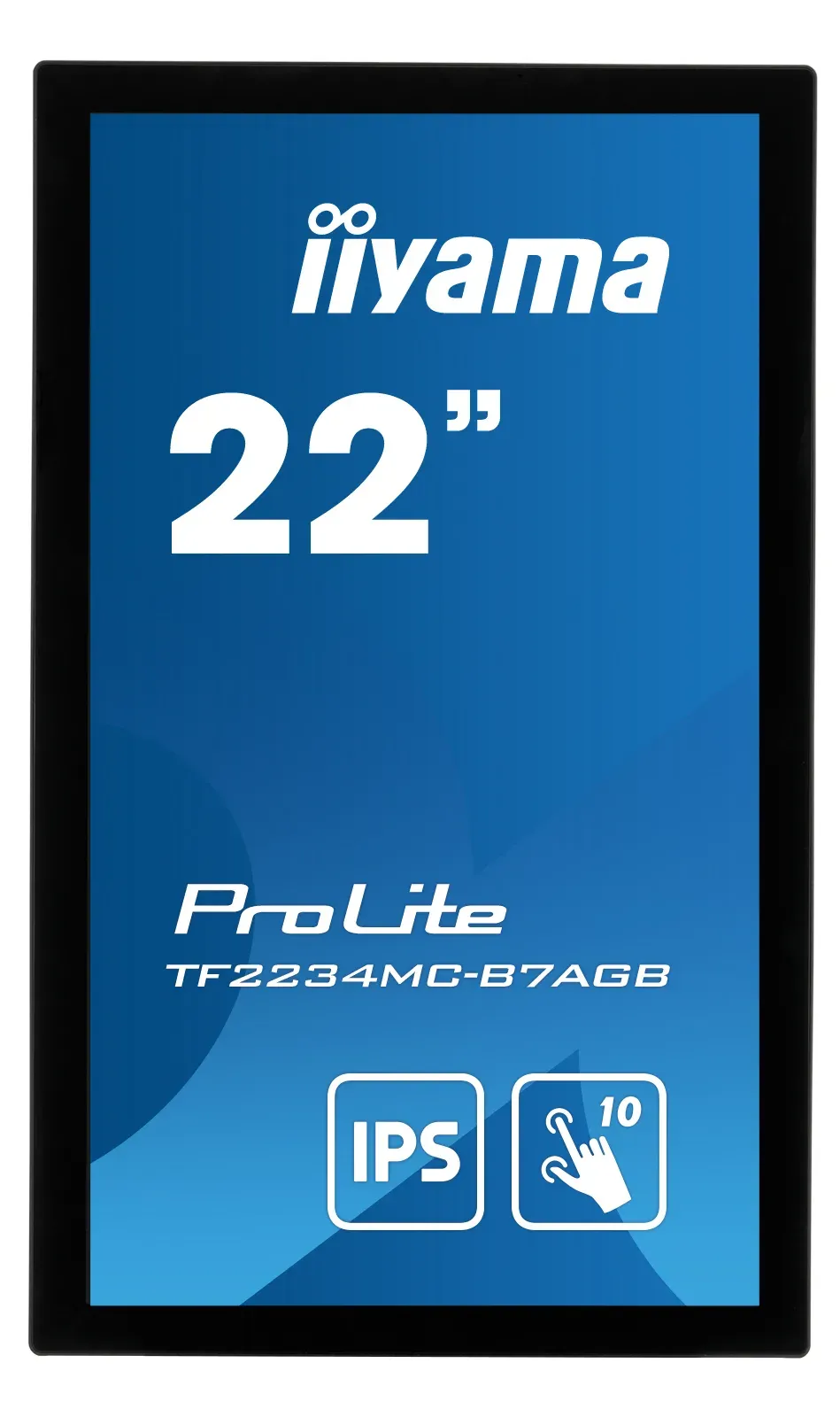 22" iiyama TF2234MC-B7AGB: IPS, FullHD, capacitive, 10P, 350cd/m2, VGA, HDMI, DP, IP65, černý