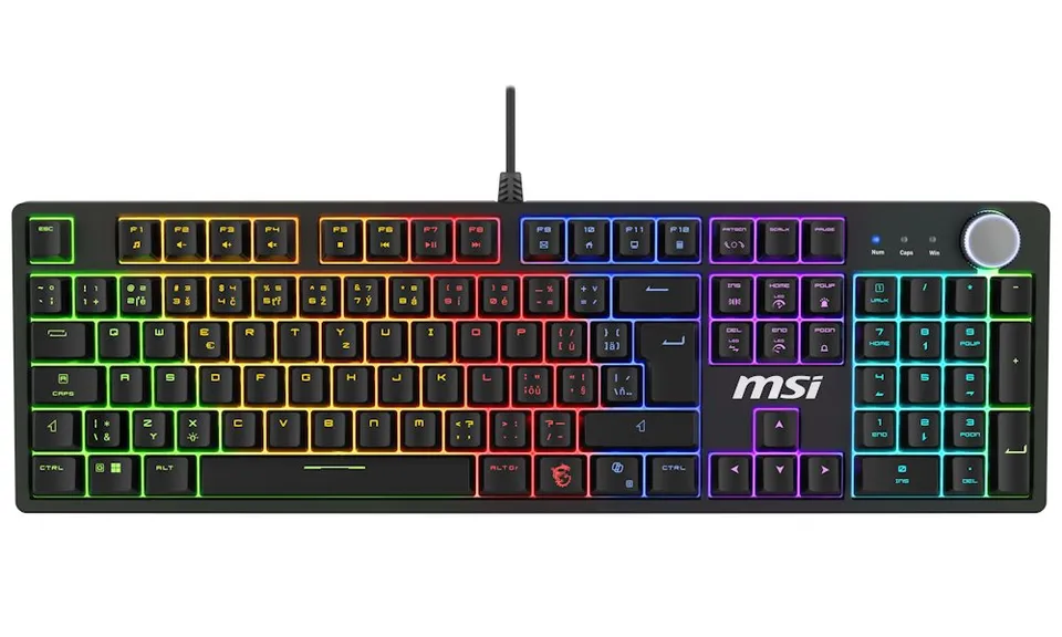 MSI herní klávesnice FORGE GK320 Red/ drátová/ mechanická/ RGB podsvícení/ USB/ CZ+SK layout