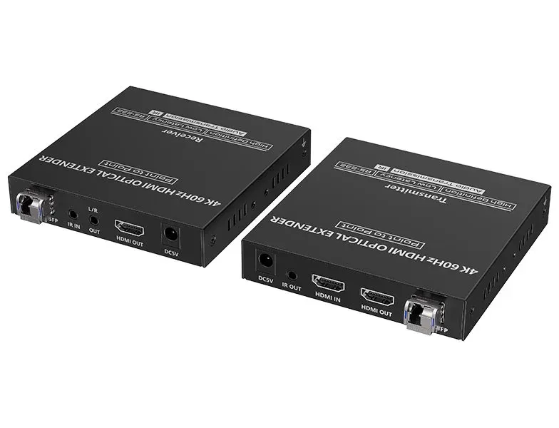 XtendLan HDMI přenos po optice, jedno vlákno, do 40km, SC konektor, 4k, s IR přenosem ovládání, pár