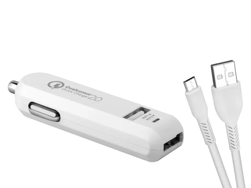 AVACOM CarMAX 2 nabíječka do auta 2x Qualcomm Quick Charge 2.0, bílá barva (micr