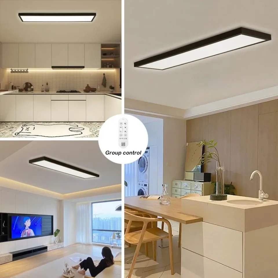 IMMAX NEO LITE FRAME SMART stropní svítidlo 120x30cm, IP44, CCT, s podporou BEACON, Wi-Fi, TUYA, černé