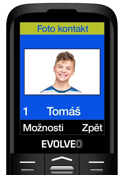 EVOLVEO EasyPhone XO, mobilní telefon pro seniory s nabíjecím stojánkem (černá b