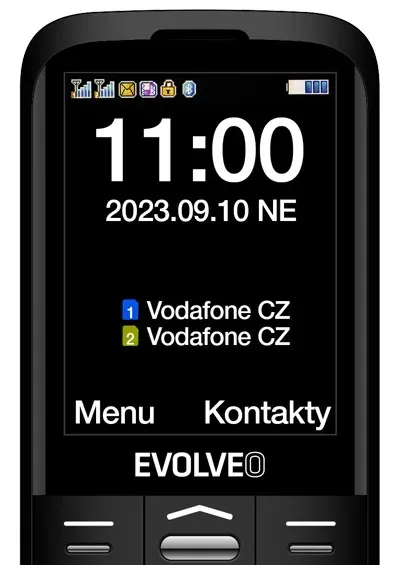 EVOLVEO EasyPhone XO, mobilní telefon pro seniory s nabíjecím stojánkem (černá b
