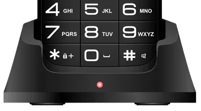 EVOLVEO EasyPhone XO, mobilní telefon pro seniory s nabíjecím stojánkem (černá b