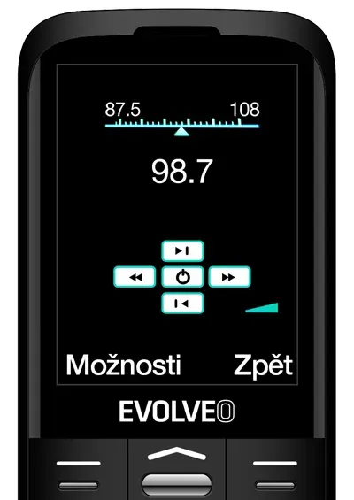 EVOLVEO EasyPhone XO, mobilní telefon pro seniory s nabíjecím stojánkem (černá b