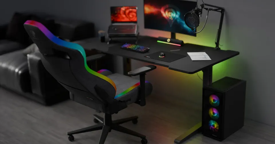 Herní křeslo Genesis TRIT 660, RGB, Šedé