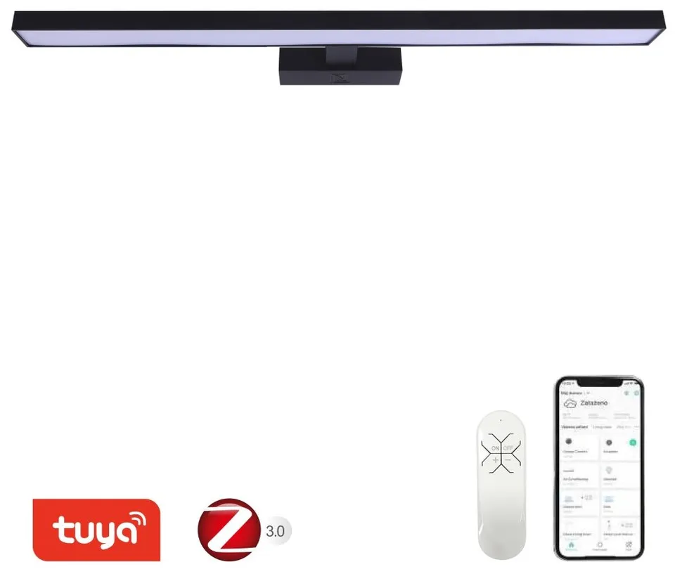 IMMAX NEO PINNA SMART nástěnné svítidlo 80cm 34W 2378lm černé Zigbee 3.0, TUYA