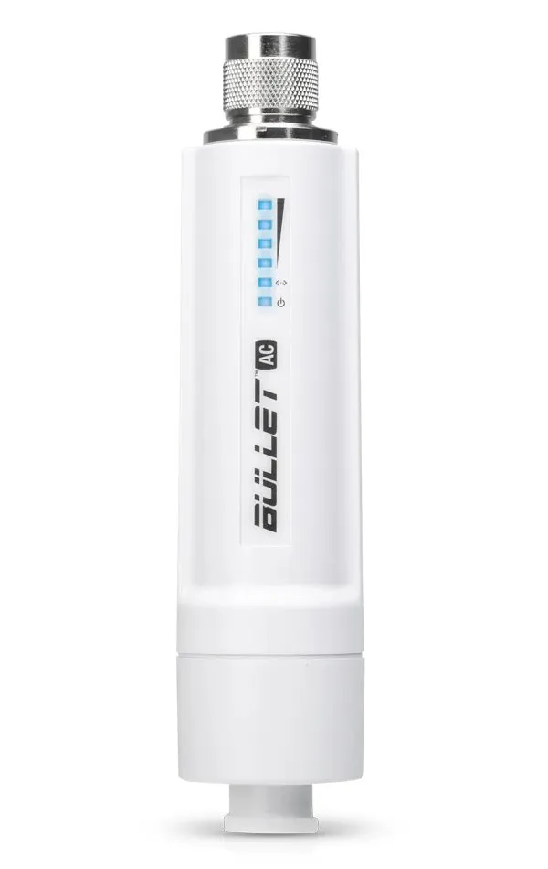 Ubiquiti Bullet AC - PtP/PtMP, 2.4GHz/5GHz, airMAX AC, N-type Male, 1x GbE, PoE 24V