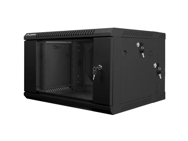 LANBERG RACKOVÁ SKŘÍŇ 19" DVOUDÍLNÁ NÁSTĚNNÁ 6U/600X600 (FLAT PACK) ČERNÁ