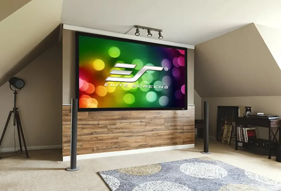 ELITE SCREENS plátno v pevném rámu 135" (342,9cm)/ 16:9/ 168×299cm/ gain 1.1/ rám černý 6cm