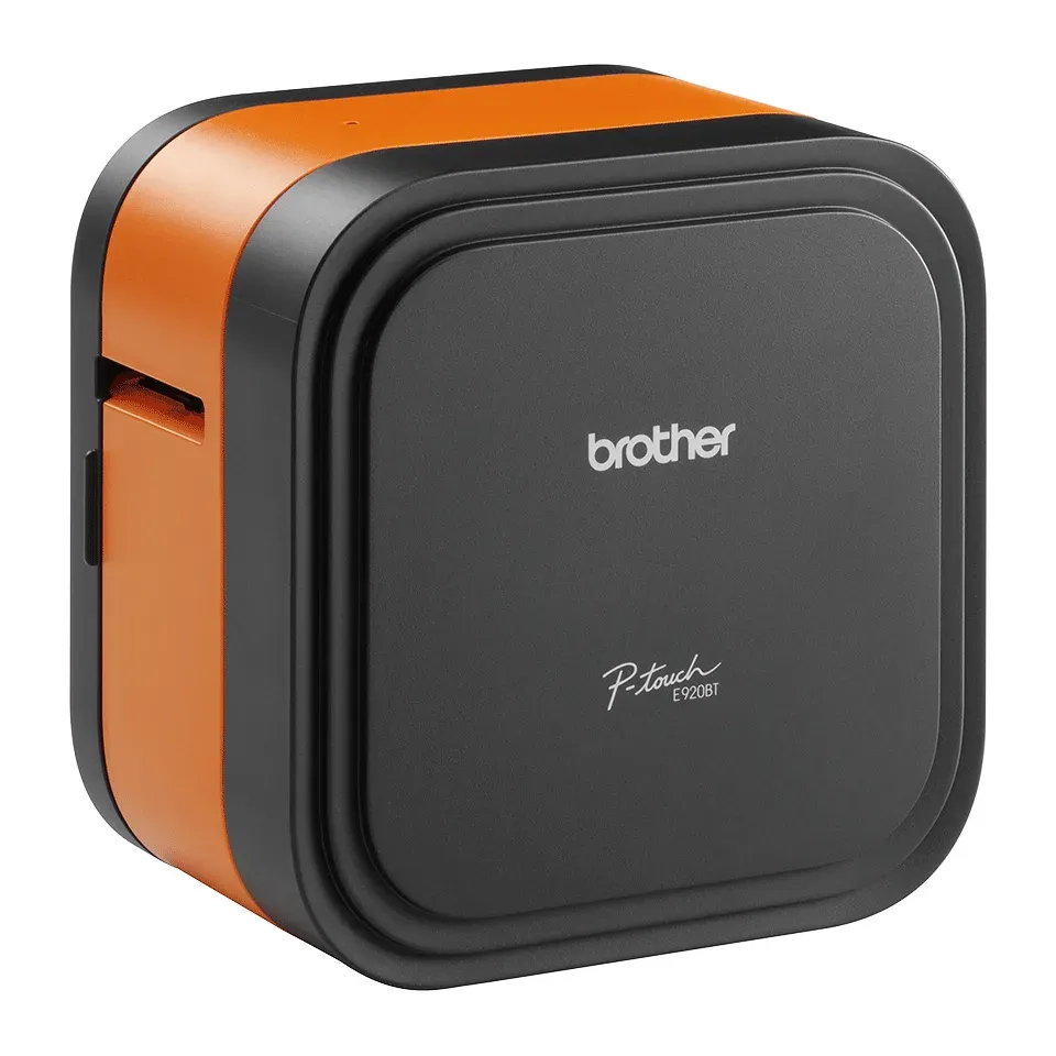 Brother PT-E920BT P-touch CUBE Pro – průmyslová tiskárna štítků do 36 mm, 360 dpi, Bluetooth 5.0, USB-C, akumulátor