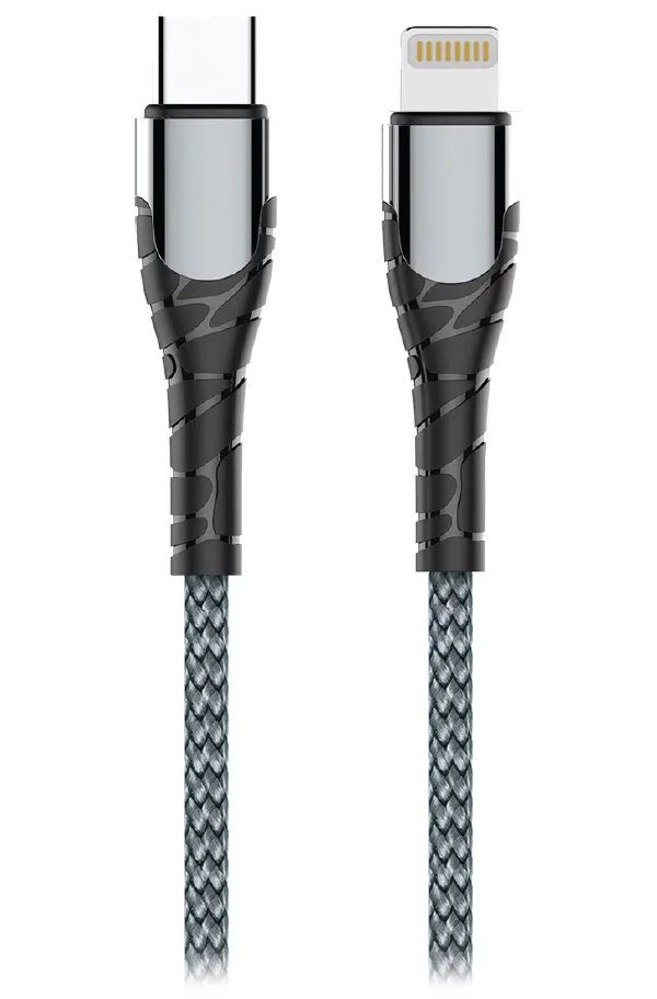 Colorway Datový Kabel Type C-Apple Lightning/ 3.0/ Fast Charging/ 30W/ 2m/ Šedý