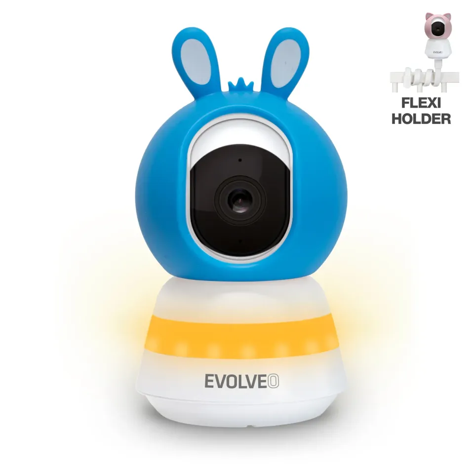EVOLVEO Baby Monitor N5 - Set videochůvičky s 360° dohledem, obousměrnou komunik