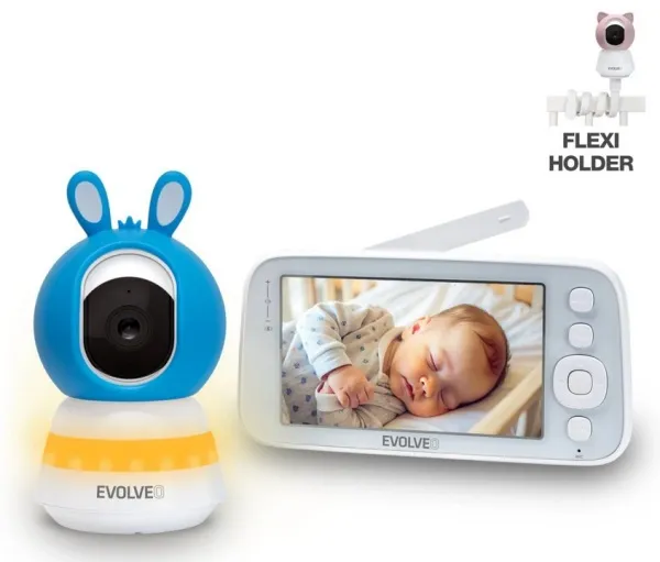 EVOLVEO Baby Monitor N5 - Set videochůvičky s 360° dohledem, obousměrnou komunik (CAM-5-B)