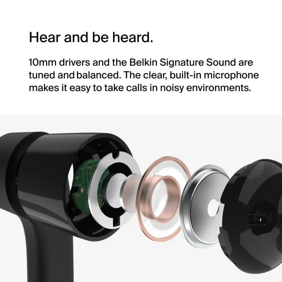 Belkin SOUNDFORM Sluchátka s USB-C konektorem - černá