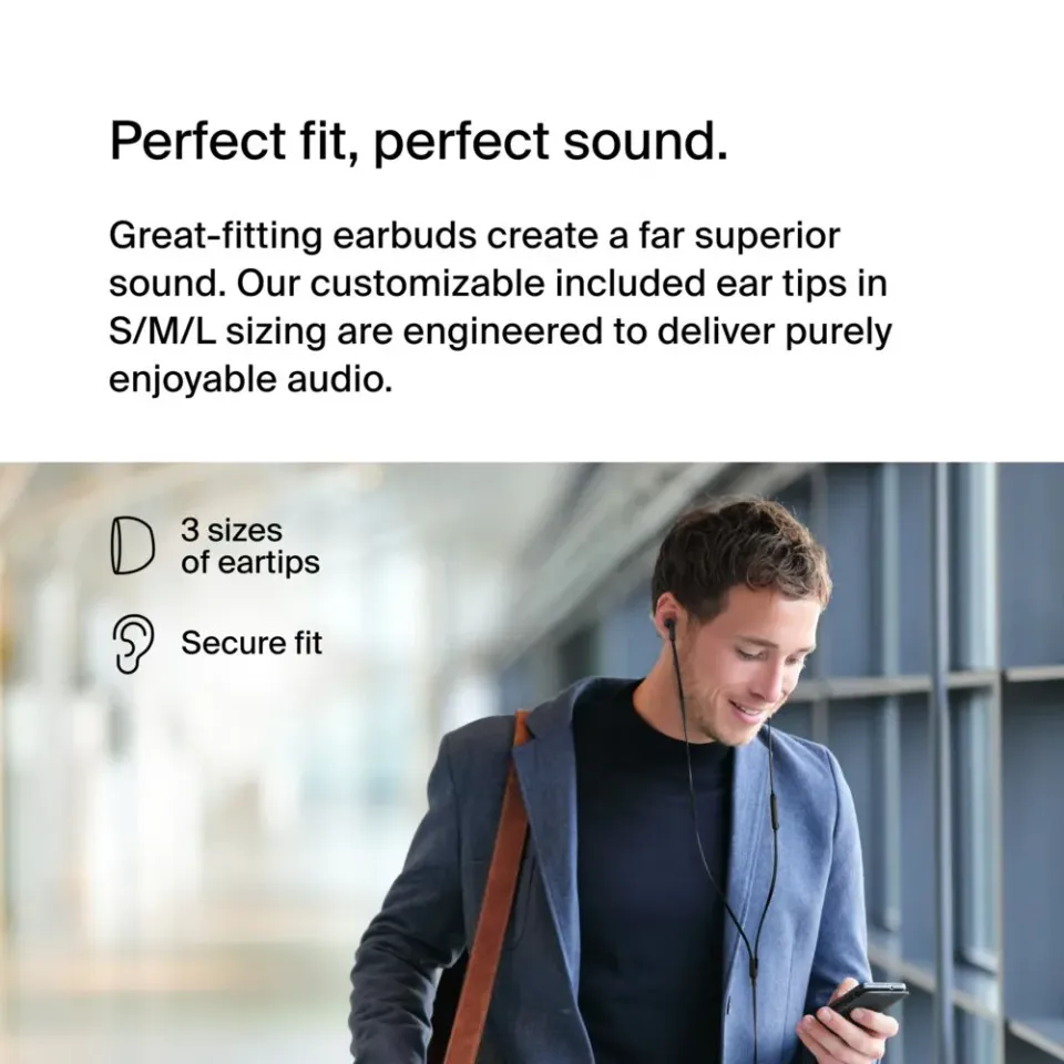 Belkin SOUNDFORM Sluchátka s USB-C konektorem - černá