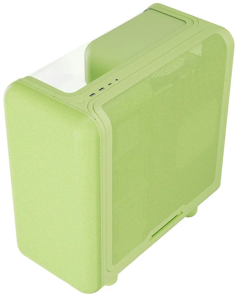 HYTE skříň X50 Matcha Milk / prosklená zaoblená bočnice / bez zdroje / 1x USB-C / 2x USB-A