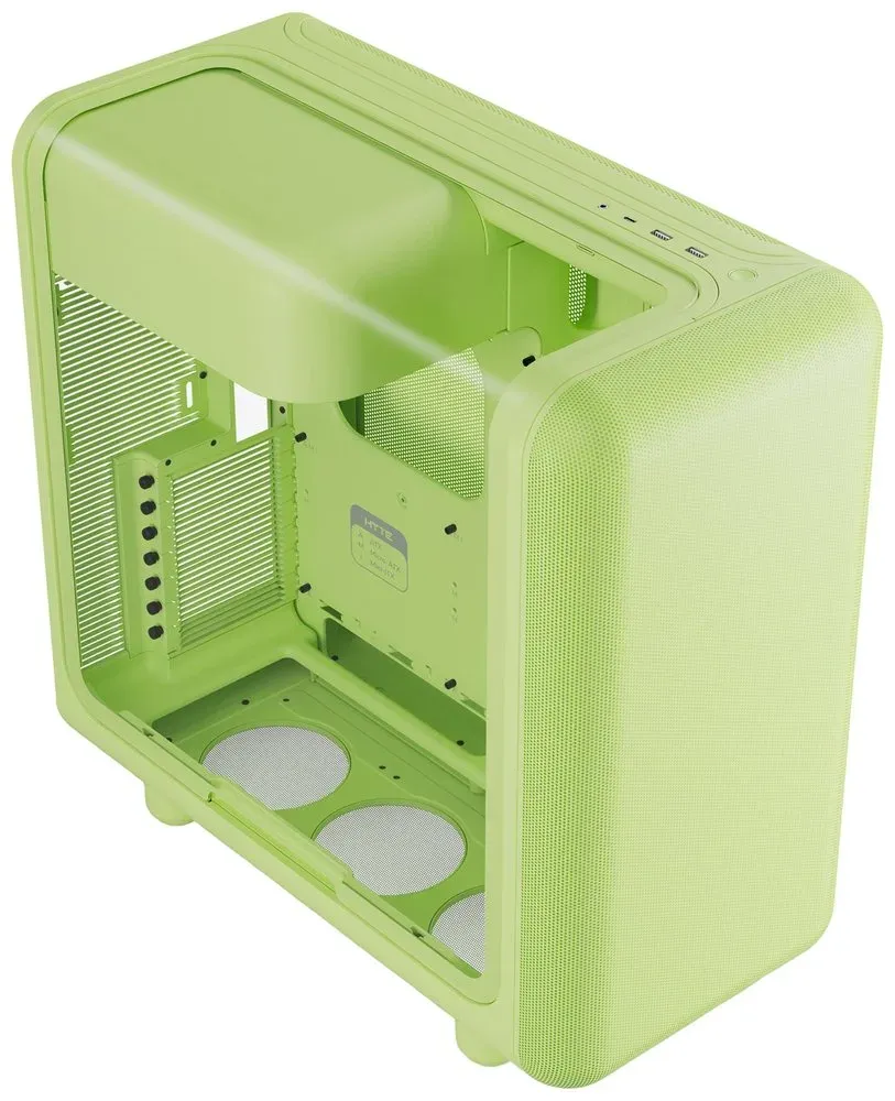 HYTE skříň X50 Matcha Milk / prosklená zaoblená bočnice / bez zdroje / 1x USB-C / 2x USB-A