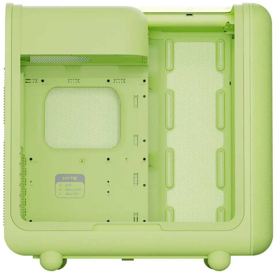 HYTE skříň X50 Matcha Milk / prosklená zaoblená bočnice / bez zdroje / 1x USB-C / 2x USB-A