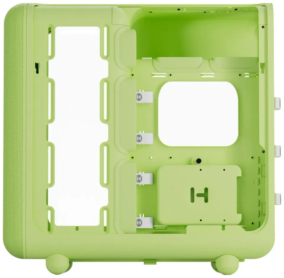HYTE skříň X50 Matcha Milk / prosklená zaoblená bočnice / bez zdroje / 1x USB-C / 2x USB-A