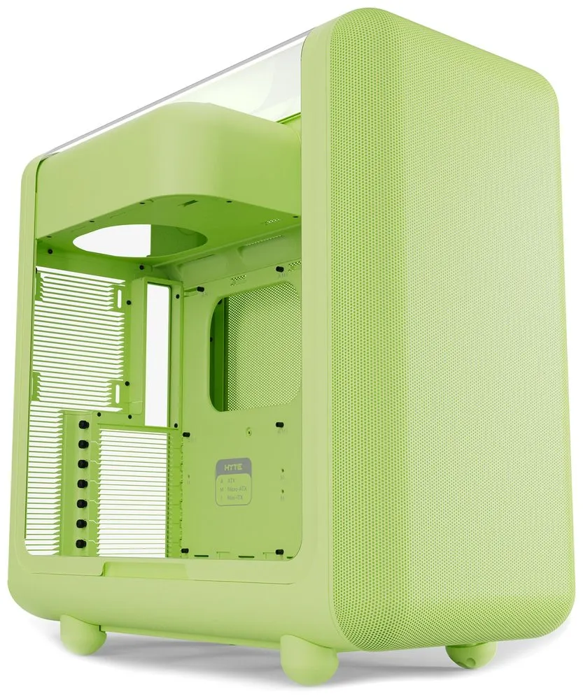 HYTE skříň X50 Matcha Milk / prosklená zaoblená bočnice / bez zdroje / 1x USB-C / 2x USB-A