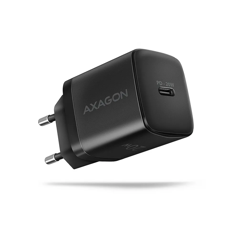AXAGON ACU-PD20, nabíječka do sítě 20W, 1x port USB-C, PD3.0/PPS/QC4+/AFC/Apple,
