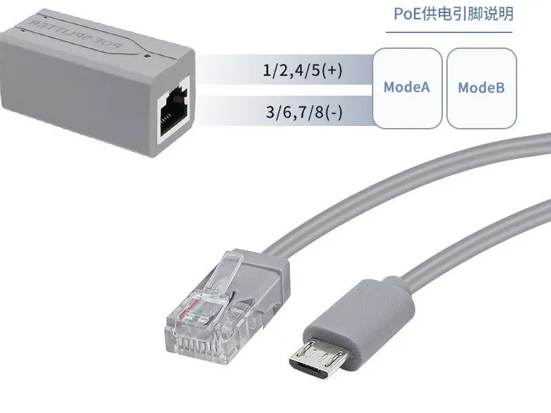 XtendLan XL-POES-5VUM, PoE splitter 802.3af, 100Mb, stabilizovaných 5V/2,4A, výstup micro USB