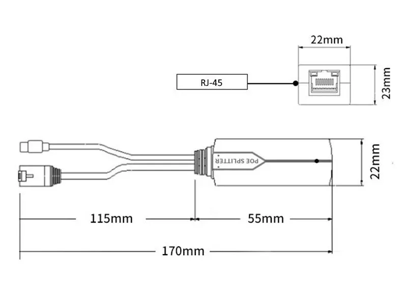 XtendLan XL-POES-5VUM, PoE splitter 802.3af, 100Mb, stabilizovaných 5V/2,4A, výstup micro USB