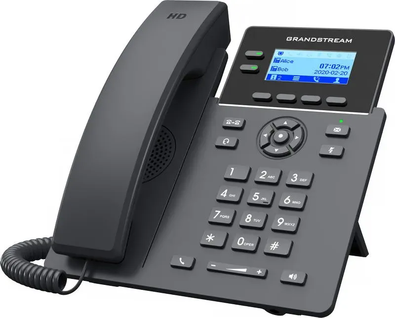 Grandstream GRP2602 SIP telefon, 2,21" LCD podsv. displej, 4 SIP účty, 2x100Mbit port