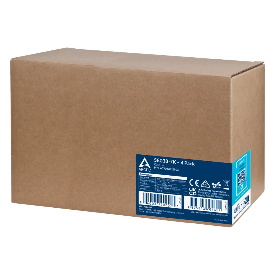 ARCTIC S8038-7K (4 Pack) ventilátor - 80mm