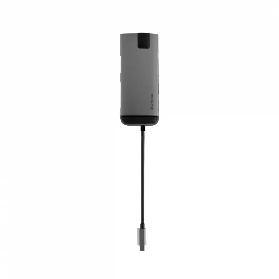 VERBATIM Dokovací stanice USB-C 7v1, 1xHDMI, 1xUSB-C, 3xUSB, 1xRJ45, čtečka SD karet, šedá