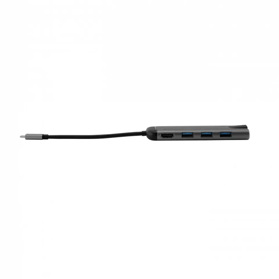 VERBATIM Dokovací stanice USB-C 7v1, 1xHDMI, 1xUSB-C, 3xUSB, 1xRJ45, čtečka SD karet, šedá