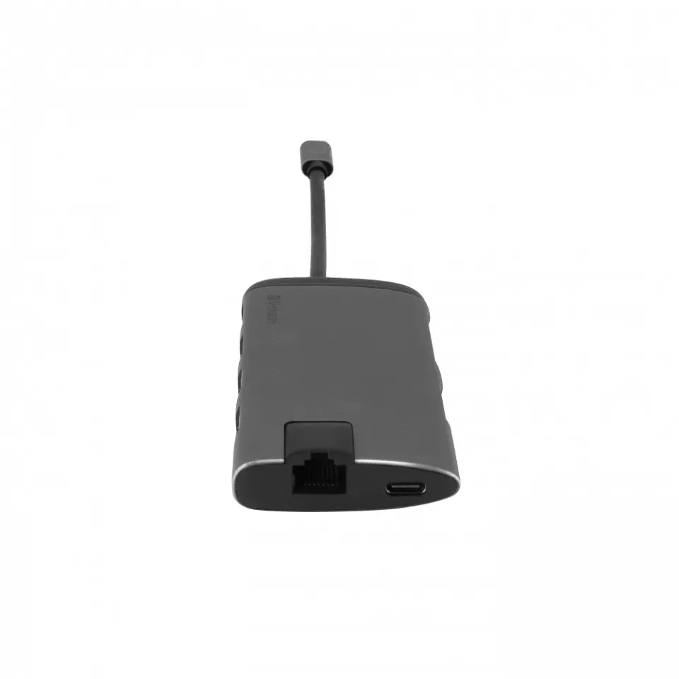 VERBATIM Dokovací stanice USB-C 7v1, 1xHDMI, 1xUSB-C, 3xUSB, 1xRJ45, čtečka SD karet, šedá