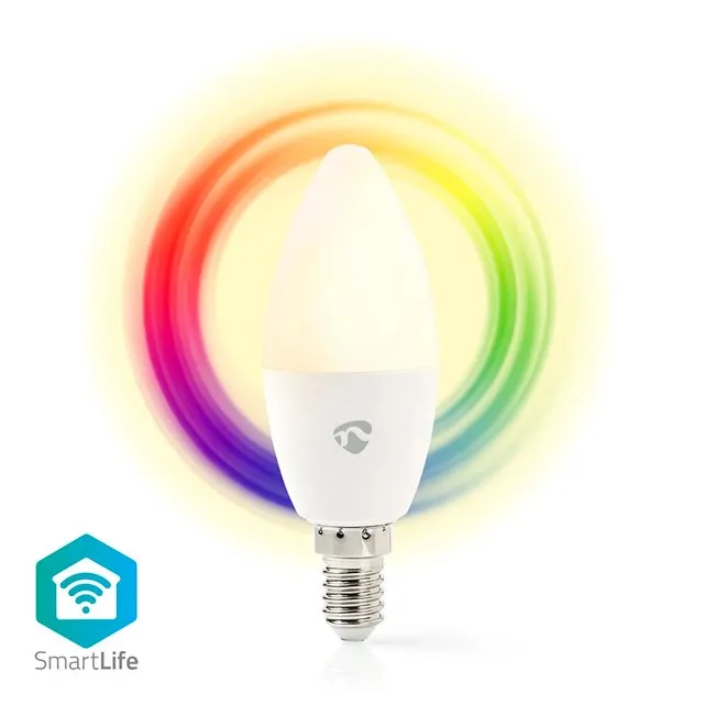 Nedis WIFILRC10E14 - SmartLife LED žárovka|Wi-Fi | E14 | 470 lm | 4.9 W | RGB /