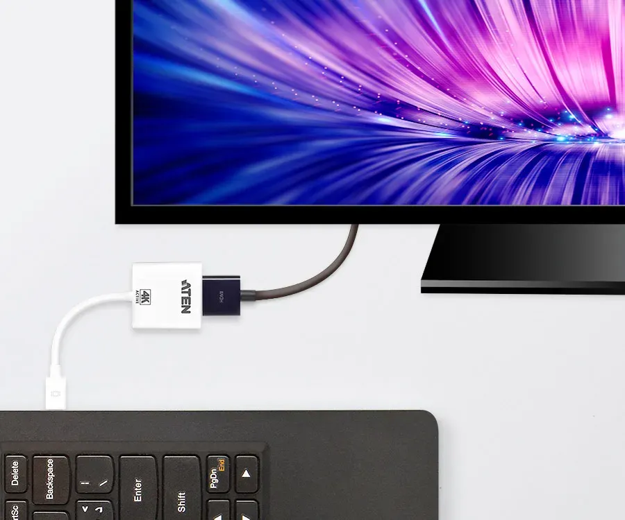 ATEN Mini DisplayPort to 4K HDMI Active Adapter