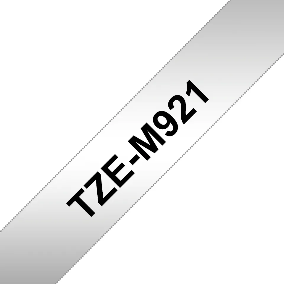 Brother - TZe-M921, stříbrná metalická / černá (9mm, laminované)