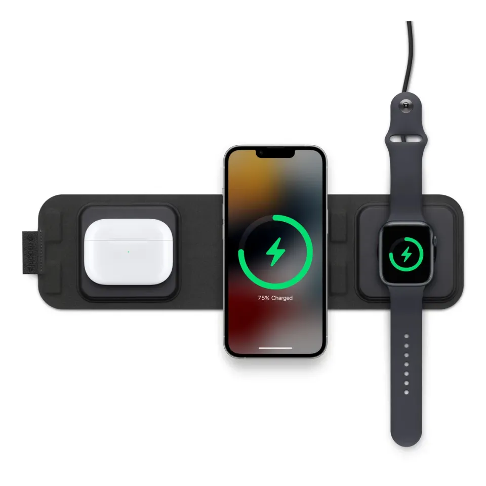 3v1 travel charger MFM+MFW, USB-C/C, 30W, čená