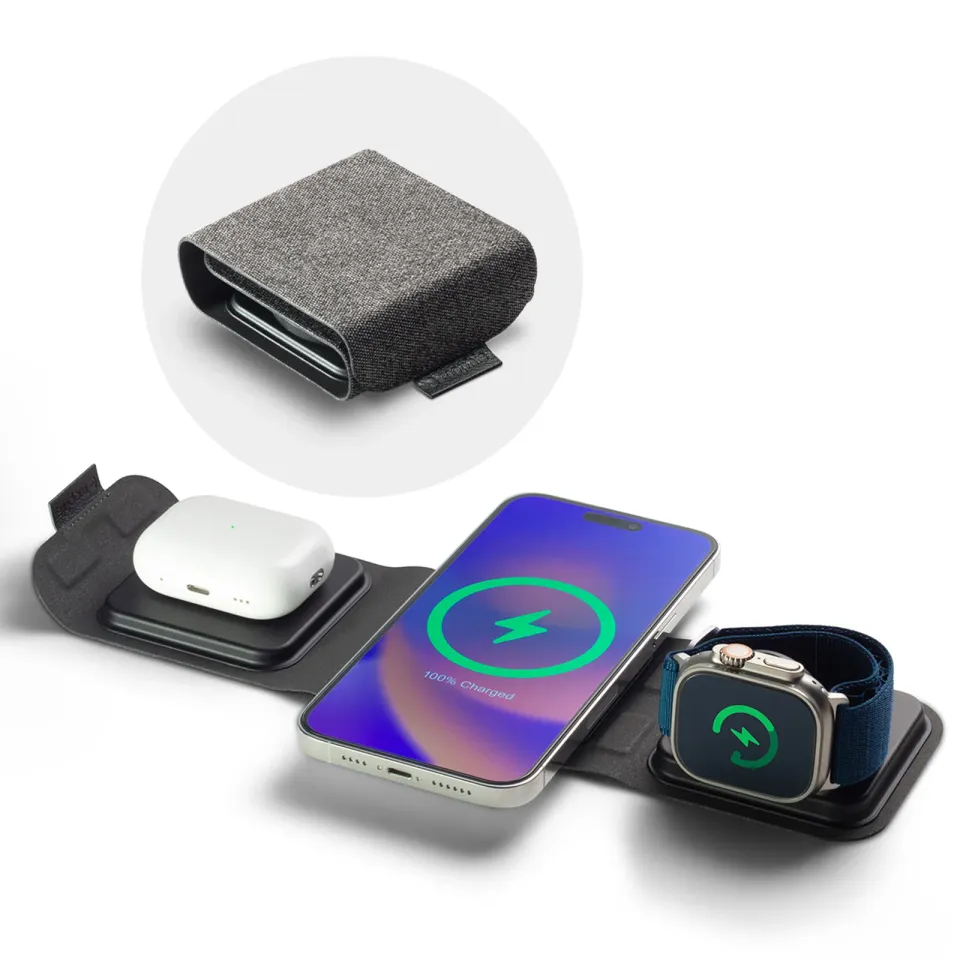 3v1 travel charger MFM+MFW, USB-C/C, 30W, čená
