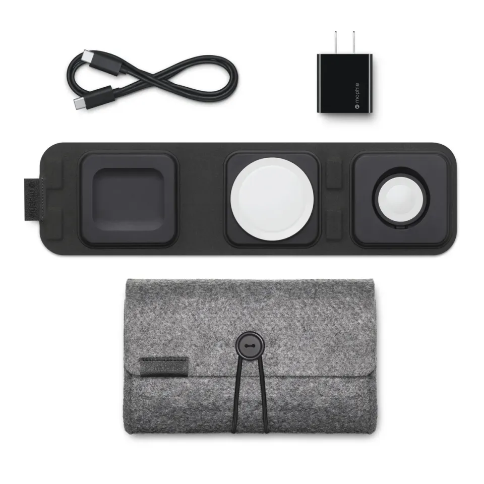 3v1 travel charger MFM+MFW, USB-C/C, 30W, čená