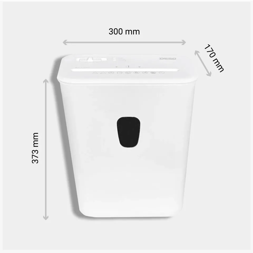 Skartovačka DESQ, 4 x 38 mm, 15l, křížový řez, bílá