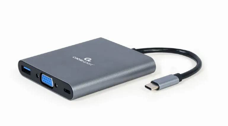 GEMBIRD CABLEXPERT Kabel USB-C 6-in-1 multi-port adapter (Hub3.1 + HDMI + VGA +
