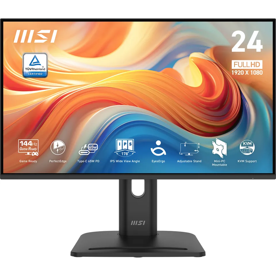 MSI monitor PRO MP245PHG E14 23,8" IPS/FHD/144Hz/1ms/HDMI/DP/USB-C/2xUSB-A/USB-B