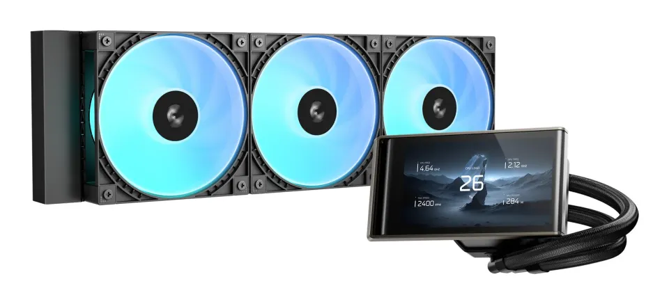 DEEPCOOL Vodní chladič LT360 VISION ARGB, 3x120mm, ARGB, AM5, LGA1851, černá