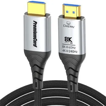 PremiumCord Ultra High Speed HDMI 2.1 optický fiber kabel 8K@60Hz,zlacené 10m