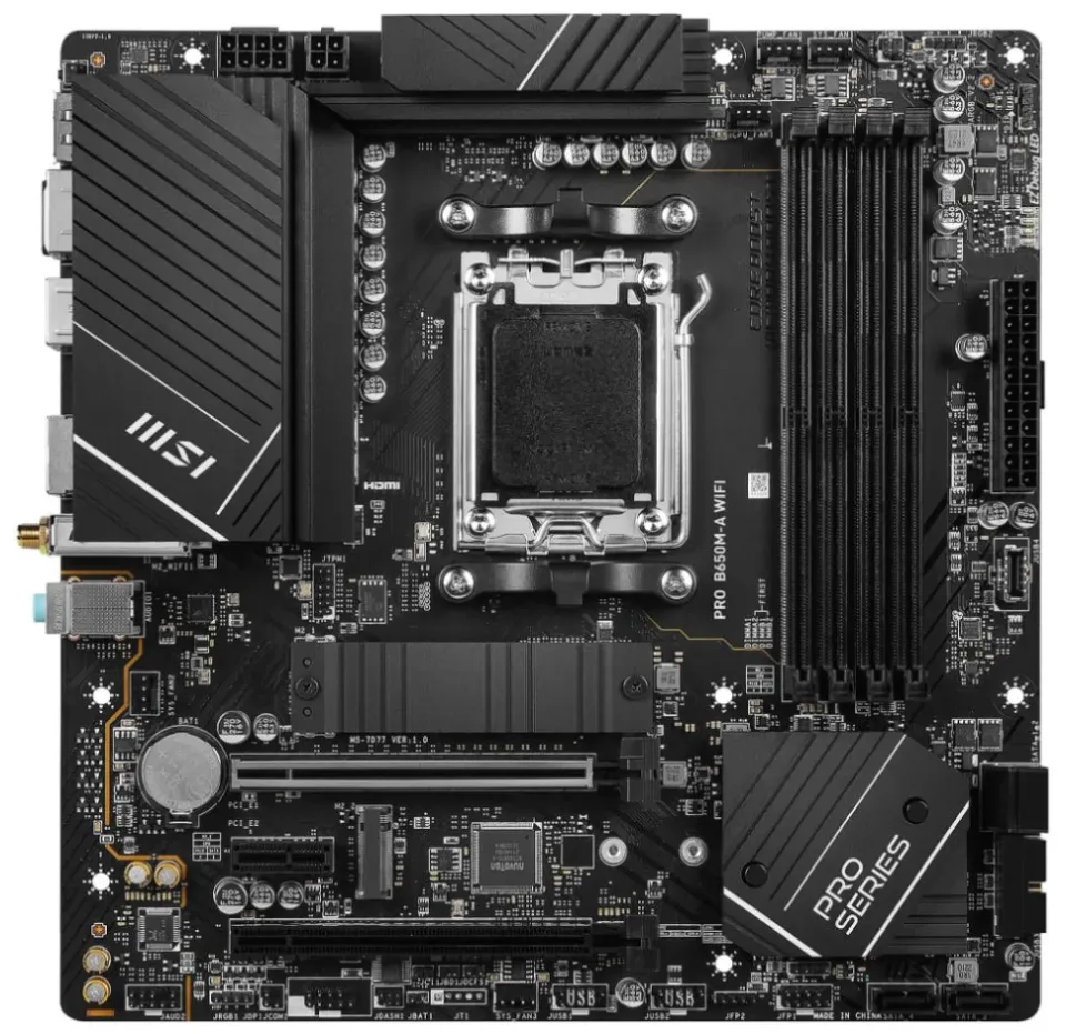 OPRAVENÉ - MSI PRO B650M-A WIFI / AMD B650 / AM5 / 4x DDR5 / 2x M.2 / HDMI / DP / WiFi / mATX