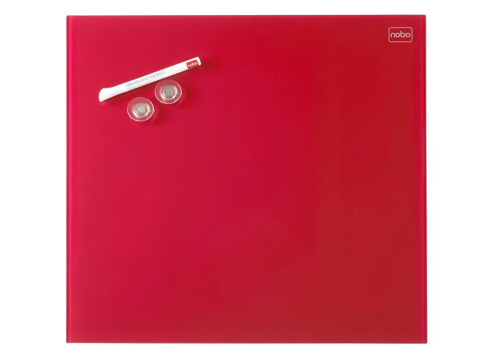 Nobo skleněná červená tabule 450 x 450 mm